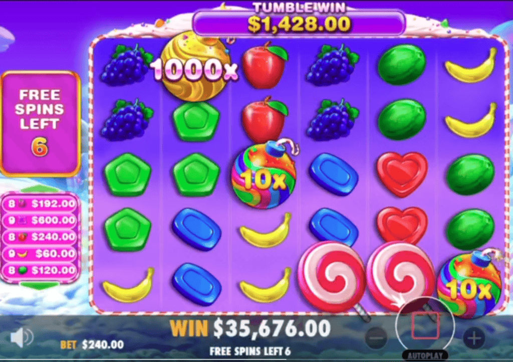 sweet bonanza slot win